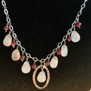 Sterling Silver BN Necklace with amethysts